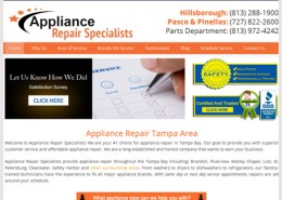 Appliance Repair Specialists Website