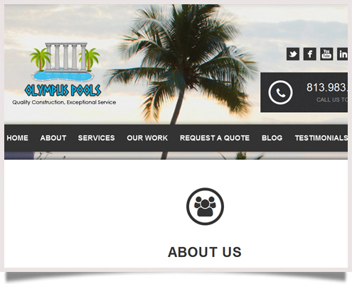 Tampa Pool Builders Website